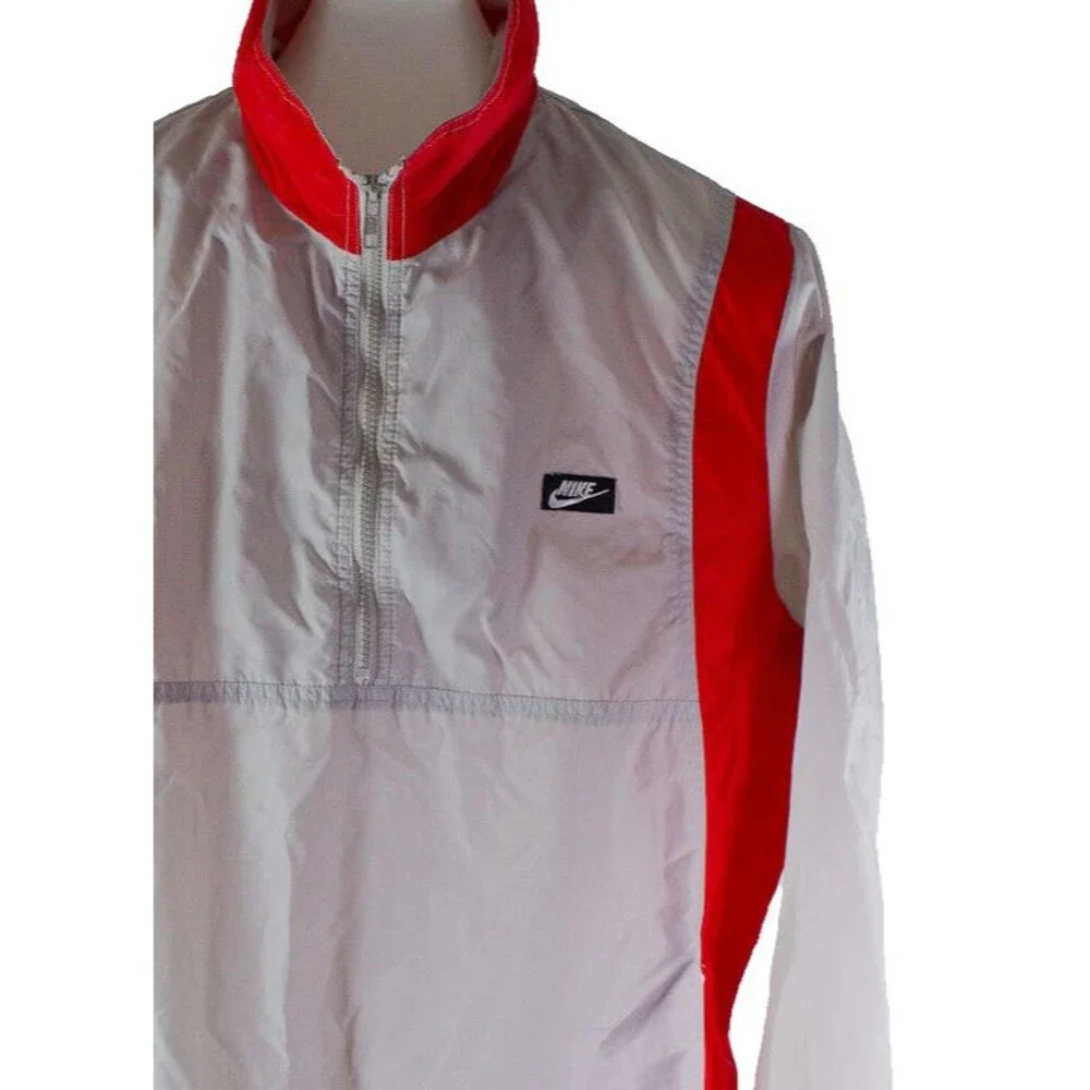 Nike Gray Tag Vintage Windbreaker Youth Size Large Color Block